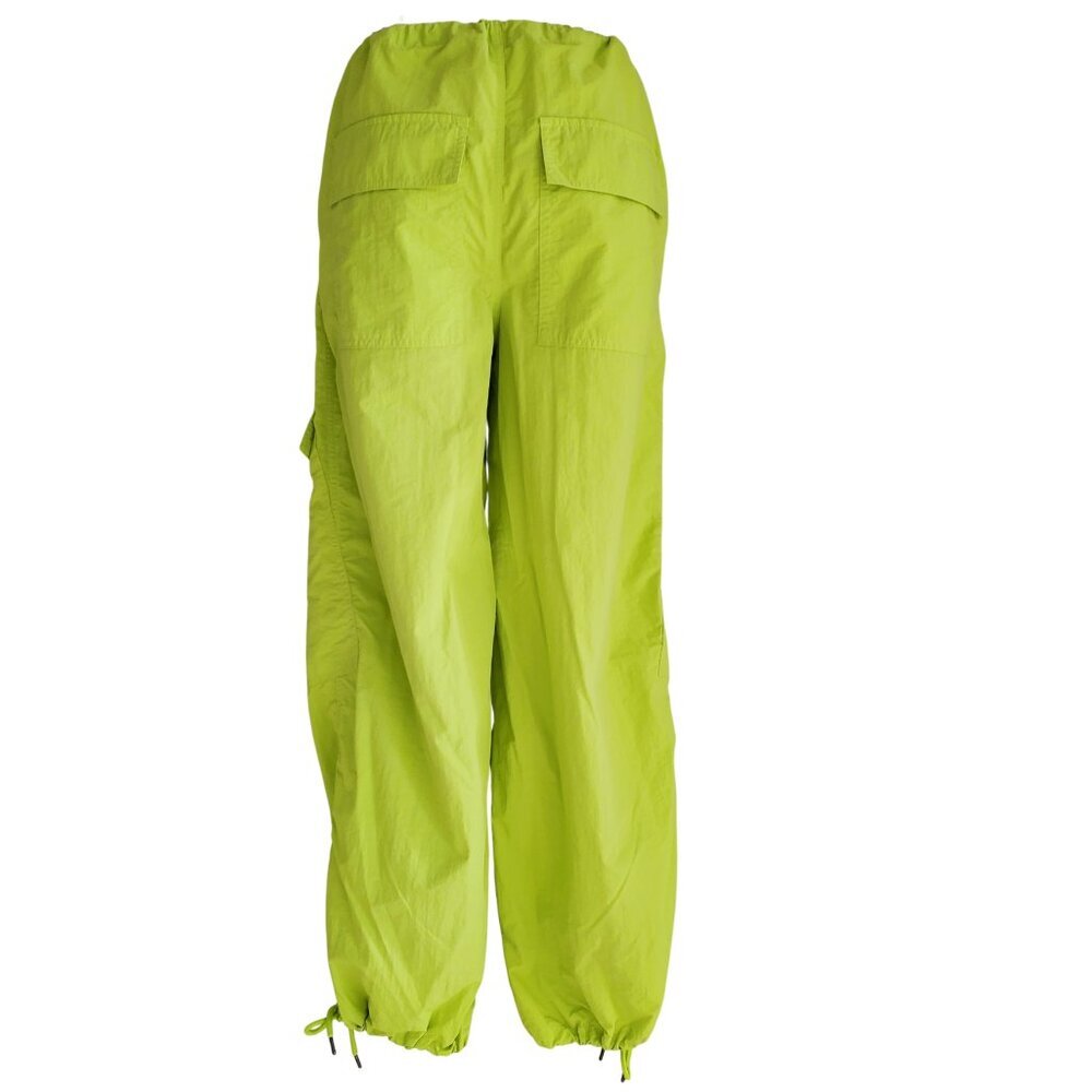 Tinseltown Bright Lime Green Chartreuse Parachute Pants Oversized Y2K Size S - Picture 5 of 16